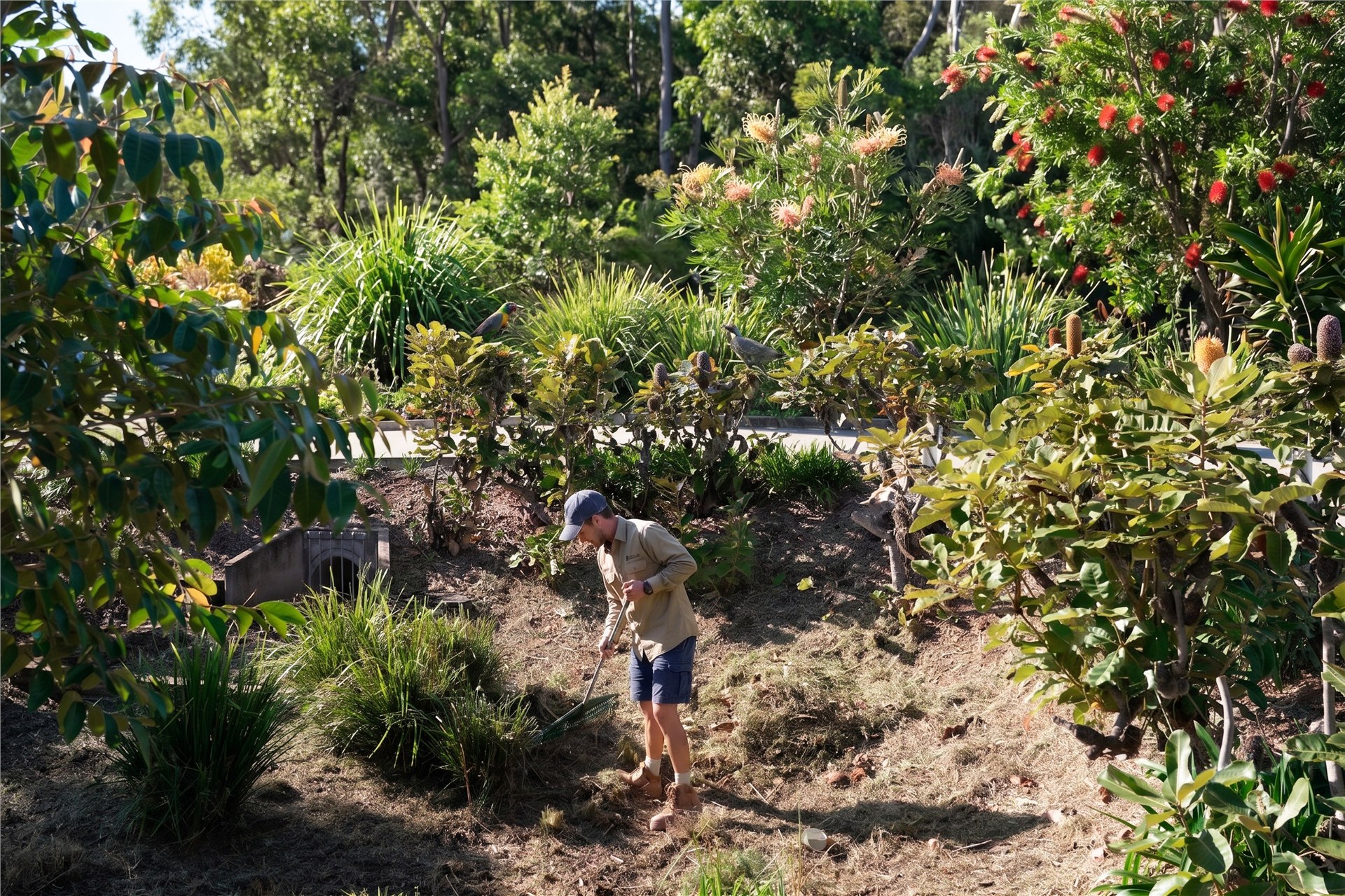 Advanced Landscaping team member on a streetscape project